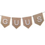 Gepersonaliseerde houten naam slinger met acrylaat