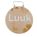 Houten naambord jungle