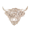 Wanddecoratie koe hooglander