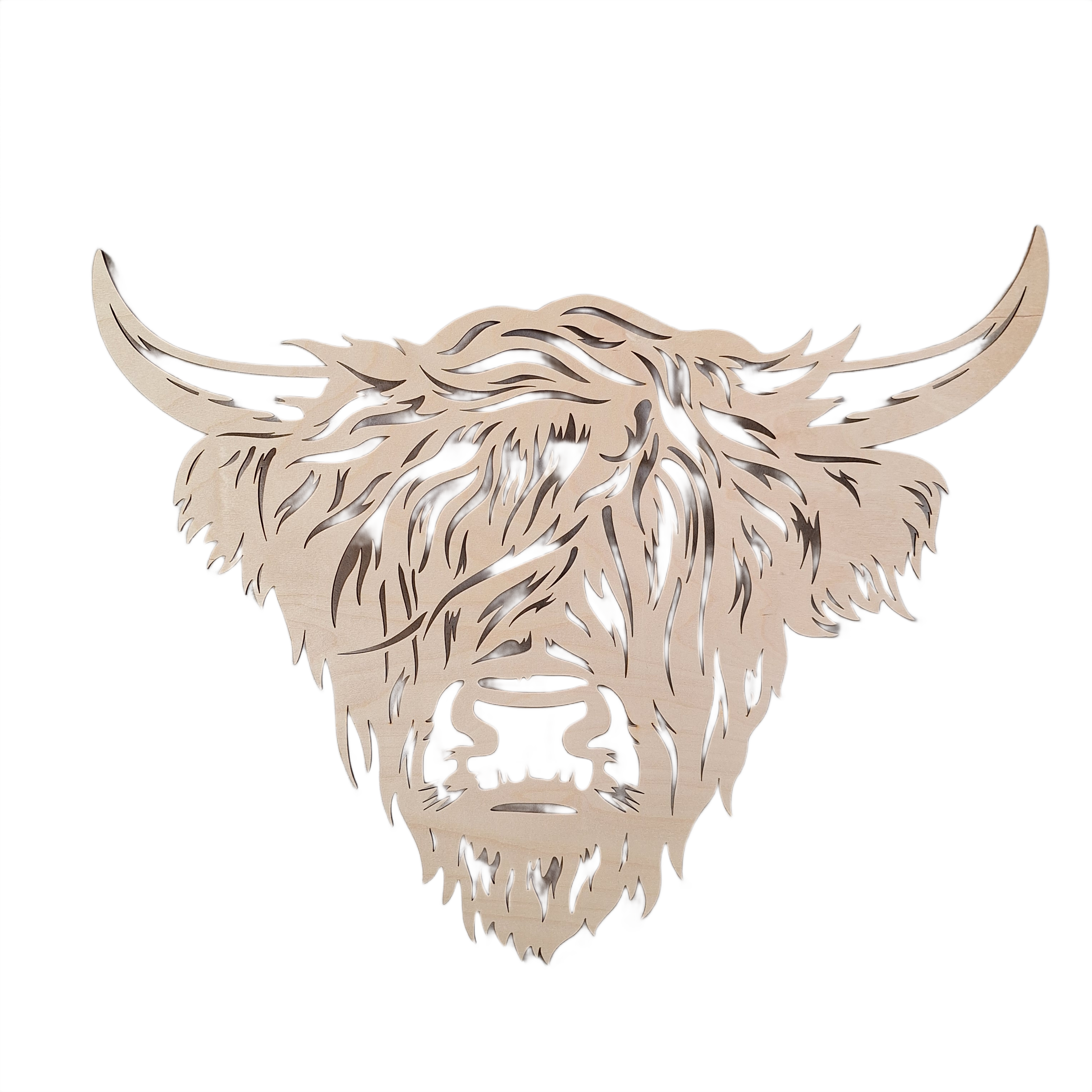 Wanddecoratie koe hooglander