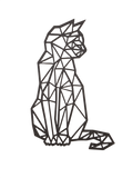 Wanddecoratie kat zwart