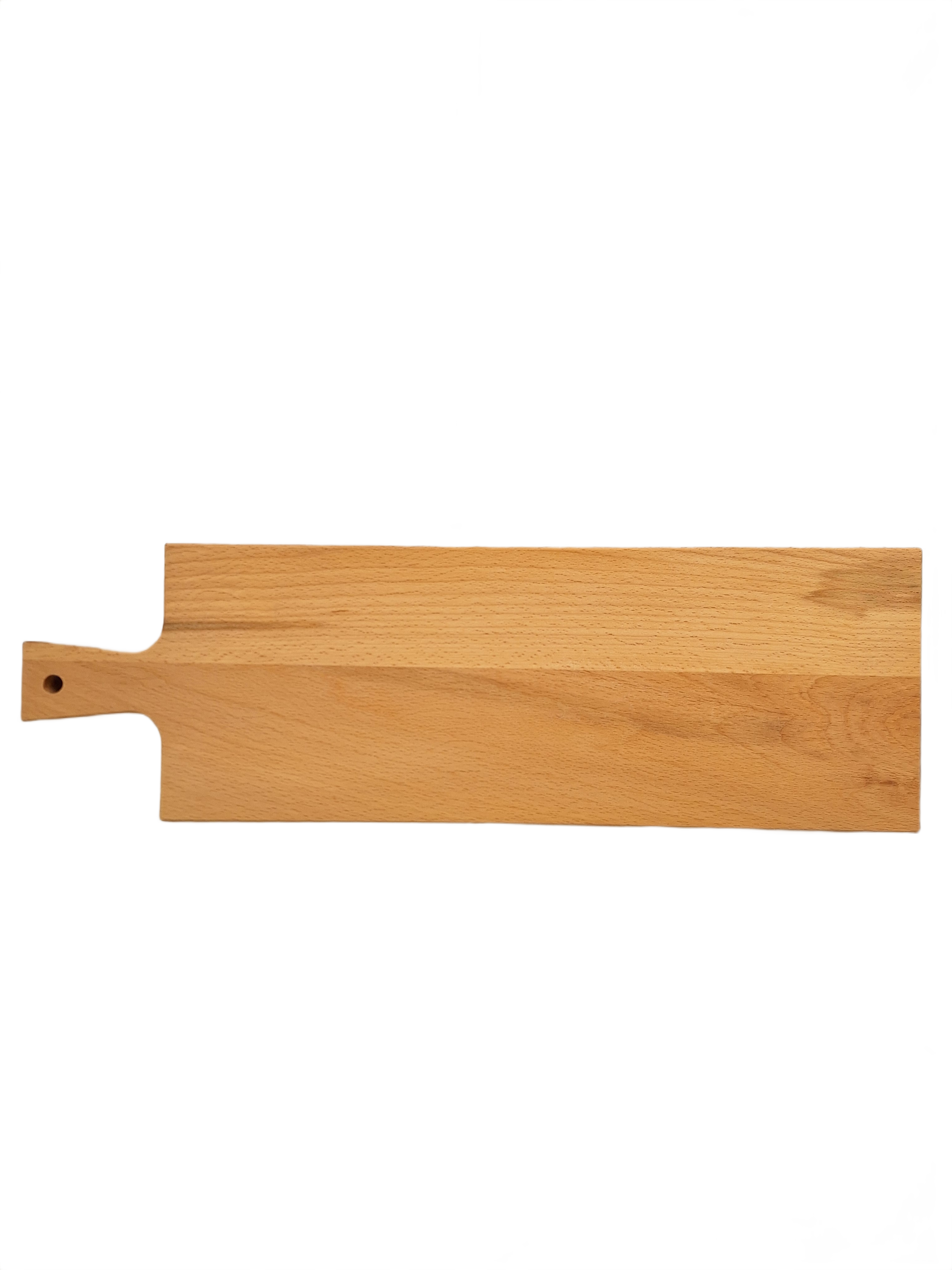 langwerpige borrelplank van hout met handvat