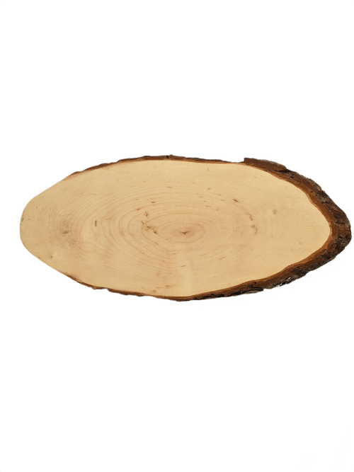 ovale borrelplank met schors