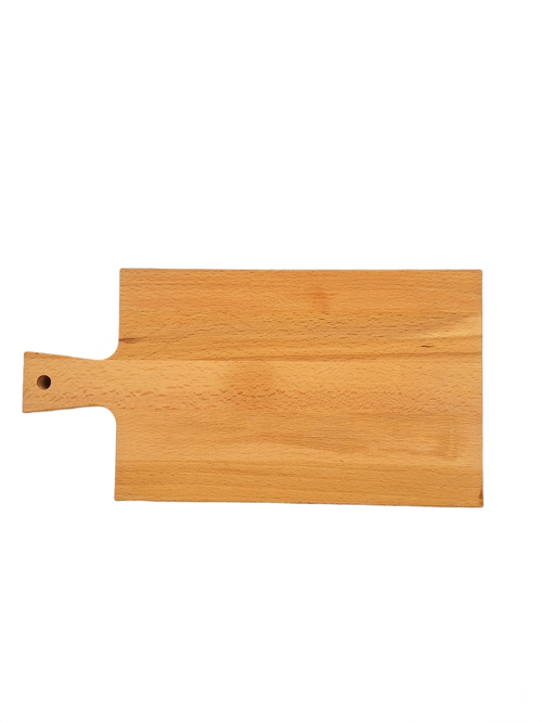 vierkante houten borrelplank met handvat
